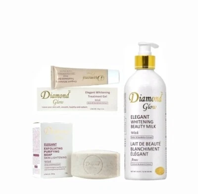 Diamond Glow Elegant Whitening Beauty Set Of 3 ( LOTION-CREAM-SOAP )  - Image 1 of 4