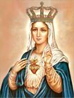 IMMACULATE HEART w/ a CROWN 8x10 Colorful Print NEW! Catholic Faith Virgin Mary