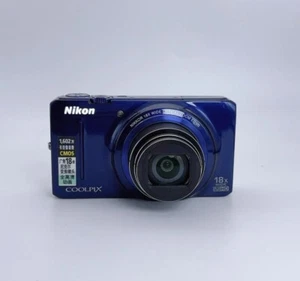 Nikon COOLPIX S9200 16MP 18x Optical Zoom Digital Camera English Language Blue - Picture 1 of 6
