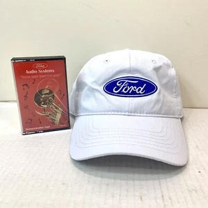 Vintage 90s Ford Audio Systems Demonstration Cassette W/ Oshkosh Baseball Cap - Picture 1 of 9