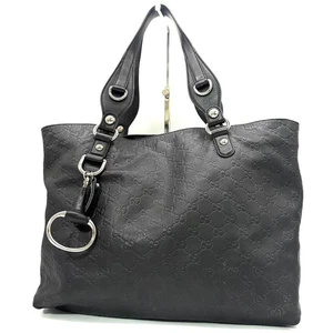 Gucci Shima Horsebit Handtasche Beuteltasche Leder schwarz silber Hardware gebraucht von JP - Bild 1 von 9