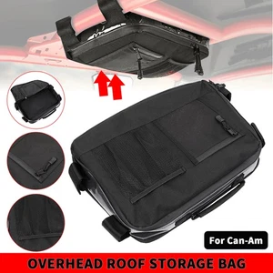 Black Overhead Roof Storage Bag For Can Am Maverick X3 MAX Turbo DPS 2017-2025 - Picture 1 of 14