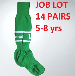 14 Pairs Kids 5 - 8 Yrs Football Socks New Vandanel C11 - UK2 Green JOB LOT - Picture 1 of 3