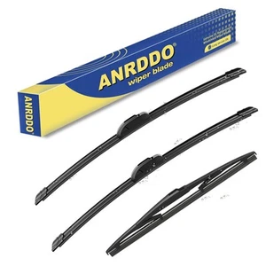 Toyota Highlander & Lexus GX460 Wiper Blades Set of 3 - 26" 20" 12" U/J Hook - Picture 1 of 6