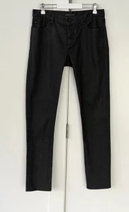 John Varvatos Woodward Jeans Men 32x33 Dark Grey Skull Rivet Slim Fit $398 - Picture 1 of 6