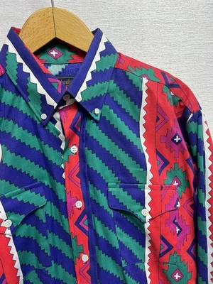 VTG Panhandle Slim XL Southwest Aztec Western Rodeo Pearl Snap Shirt 16/34 NWOT - Image 1 of 4