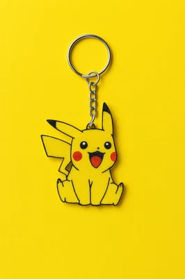MARKENLOS Pikachu Schlüsselanhänger Pokémon Gelb NEU Geschenk Kinder Fanartikel Sammler