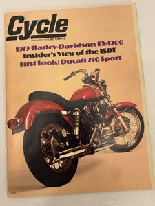 Cycle Magazine January 1973, Harley-Davidson FX-1200 Cover, VTG Collectible VG+ - Foto 1 di 21