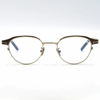Marco de gafas de metal redondo marrón/dorado Tom Ford TF5863-D-B 036 48-20-140 Foto 1 de 4