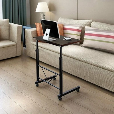 Portable Office Laptop Desk Rolling Adjustable Table Cart Computer Mobile Stand - Image 1 of 4