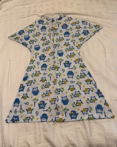 Sleeping Baby Zipadee-Zip Sleep Sack Sz Small 0-6m Unisex Owl Blue & White - Picture 1 of 8