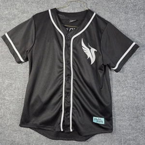 Illenium Camicia Uomo Piccola Nera Maglia Baseball Logo Fenice Elettrica Famiglia - Foto 1 di 8