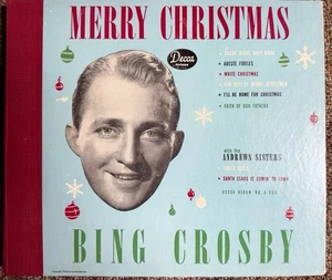 RARE! 1945 Bing Crosby MERRY CHRISTMAS Album 78 RPM Set Decca Records EXCELLENT+ - Picture 1 of 6