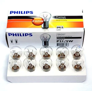 10 Philips Premium Automotive Lighting Signaling Lamp P21/5W 12V BAY15D 12499 CP - Picture 1 of 12