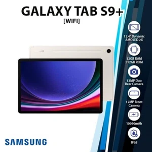 Samsung Galaxy Tab S9+ Android PC Tablet (Wi-Fi Ver., Beige, 12GB+512GB) - Picture 1 of 6