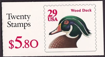 Scott #BK175 (2485a) Wood Duck Booklet of 20 Stamps - MNH - Image 1 of 3
