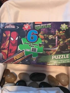 6 pack of Puzzle Marvel Heroes ,ninza Turtles ,Mickey Mouse ,star Wars ,paw ... - Picture 1 of 6