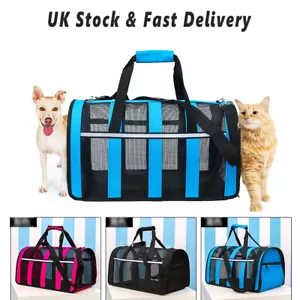 Large Ventilated Pet Dog Cat Puppy Portable Carrier Foldable Tote Cage Bag - Picture 1 of 14