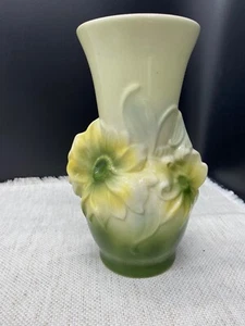 Vintage Royal Copley Green floral Vase - Picture 1 of 10
