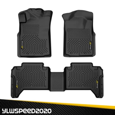 Car Floor Mats Liners Fit for 2005-2015 Toyota Tacoma Double Cab TPE All-Weather Foto 1 de 4