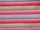 INDIAN Import FABRIC 2 1/3 yds" length 44" wide Red Multi Stripe Light Cotton