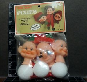 Pixies Magnetic Noteholders Fibre Craft Christmas Sewing Kit Dolls new old stock