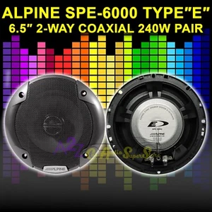 ALPINE SPE-6000 6.5" 480 WATT 2-WAY PAIR OF CAR AUDIO SPEAKERS TYPE-E COAXIAL - Picture 1 of 2