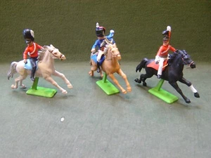Vintage Britains Deetail Mounted Napoleonic / Waterloo Cavalry Soldiers x 3 - Picture 1 of 4