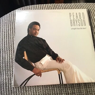 PEABO BRYSON STRAIGHT FROM THE HEART 1984 LP ELEKTRA PRINT VINTAGE VINYL 8TRX - Image 1 of 4