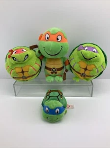 "TMNT gemischtes Set (4) Teenage Mutant Ninja Schildkröten Plüschtier EUC 7"" - Bild 1 von 2