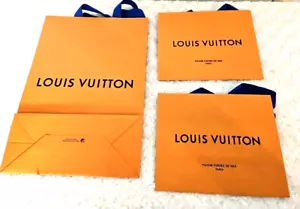 Louis Vuitton 9""x7"", 10""x14"" orange schwarz authentisch Einkaufspapiertüte Menge 3 - Bild 1 von 6