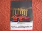 1986 PONTIAC TRANS AM - ORIGINAL PRINT CAR AD - EXCEL COND