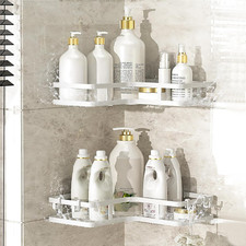 Mensola Doccia Angolare Senza Foratura, Acciaio Inox Porta Shampoo Doccia Da