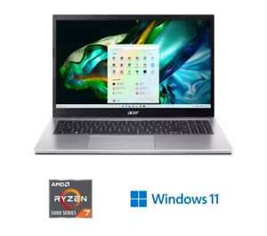 🔥 Acer Aspire 3 15.6 inch Laptop AMD Ryzen 7-5700U 16GB RAM 512GB SSD Silver 🔥 - Picture 1 of 11
