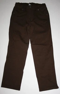 Used Hanna Andersson Girls 6 7 year 120 cm Not So Skinny Knit Jeans Solid Brown - Picture 1 of 3