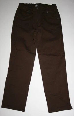 Used Hanna Andersson Girls 6 7 year 120 cm Not So Skinny Knit Jeans Solid Brown - Image 1 of 3