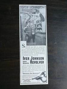Vintage 1911 Iver Johnson Arms Safety Automatic Revolver Original Ad - Bild 1 von 1