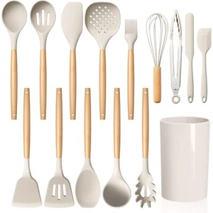 15piece Kitchen Cooking Utensils Set With Holder Silicone Kitchen Tools Include - Picture 1 of 7