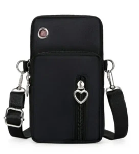Handytasche Nylon Umhängetasche wasserabweisend mit Reißverschluss  - Bild 1 von 2