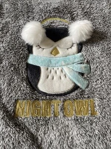 Women’s XL Gray Night Owl Lounge Top Sweatshirt Cozy Soft Furry Secret Treasures - Picture 1 of 12