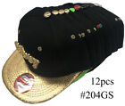 Obey Diamond Gold Metal Hip Hop Snapback Adjustable Baseball Cap Hats Lot 1-12Pc