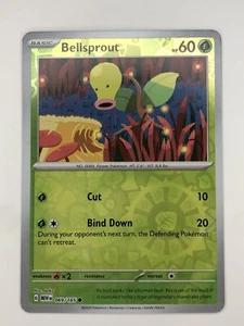 Pokemon TCG Bellsprout 069/165 Reverse Holo Scarlet & Violet 151 English NM - Picture 1 of 3