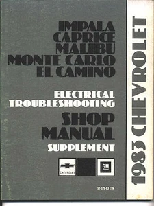 1983 CHEVROLET Electrical Troubleshooting Shop Manual Supplement - Picture 1 of 2