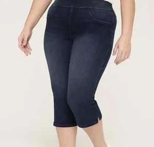 Lane Bryant Navy Pull On High Rise Jegging Pedal Size 20 - Picture 1 of 8