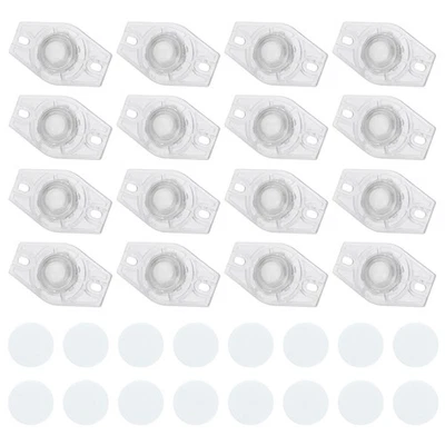 16 Stück selbstklebende Lenkrollen für Möbel (transparent,1 Nylon-Rollkugel) - Bild 1 von 4