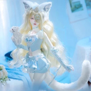 Juego Completo 1/4 Muñeca BJD Moda Niña Gatito Prendas para la Cabeza Exquisito Maquillaje Facial Regalo - Imagen 1 de 9