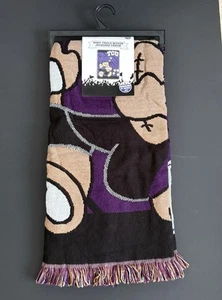 "Manta con flecos TCU Horned Frogs Texas Christian University 36""x46"" NUEVA" - Imagen 1 de 6
