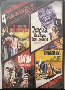 4 Film Favorites Dracula DVD  Christopher Lee Hammer Vampire Horror Movies - Picture 1 of 4