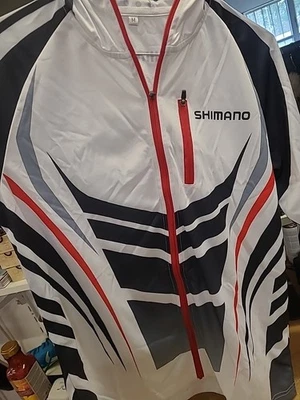 SHIMANO Cycling Full Zip Hooded Long Sleeve Top Size Medium. Excellent Condition - Image 1 of 4