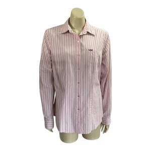 Cruel Girl Western Shirt Sz L  14 Cotton Pocket Button Up LongSleeve Pink Stripe - Bild 1 von 14